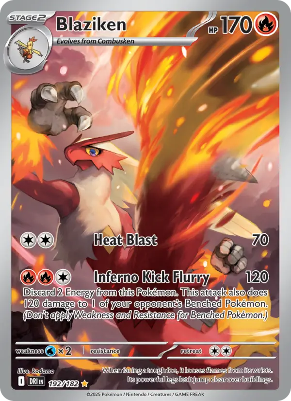 Blaziken 192 card from Destined Rivals