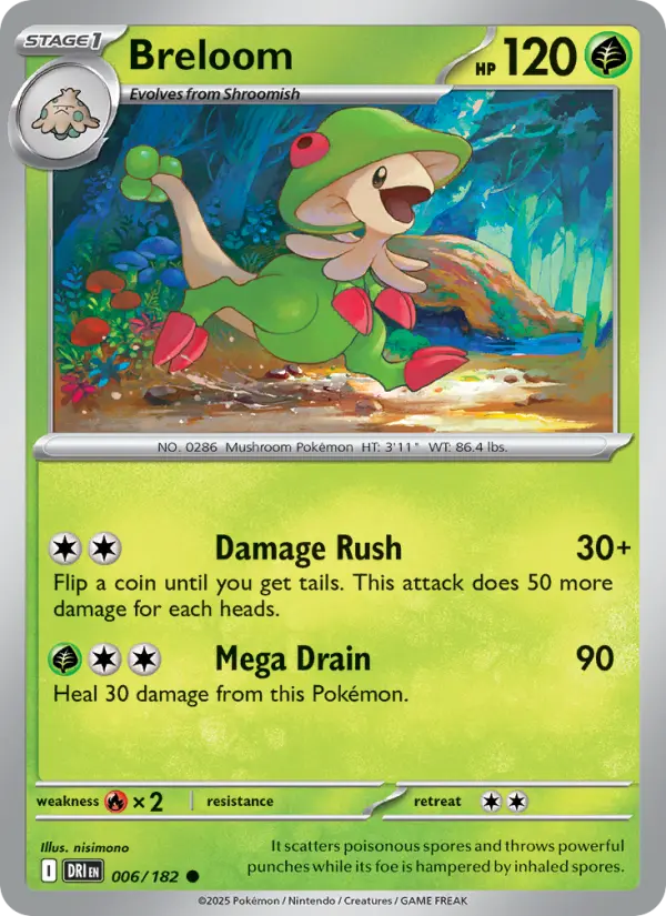 Breloom 6 card from Destined Rivals