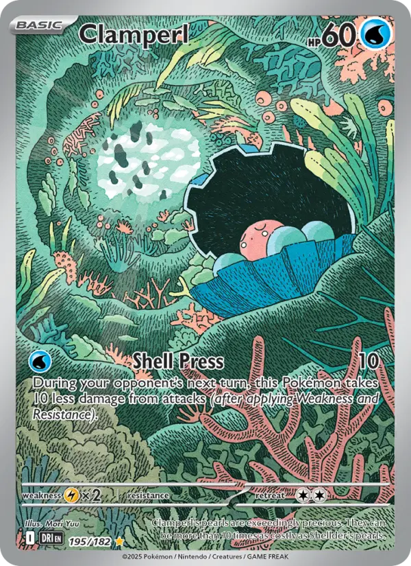 Clamperl 195 card from Destined Rivals