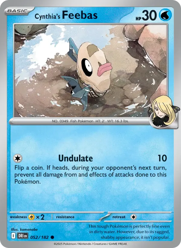 Cynthia's Feebas 52 card from Destined Rivals