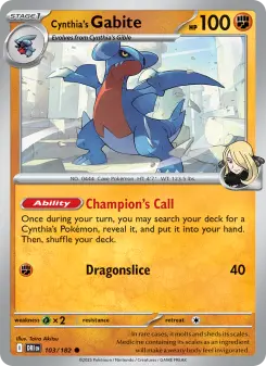 Cynthia's Gabite — Destined Rivals #103