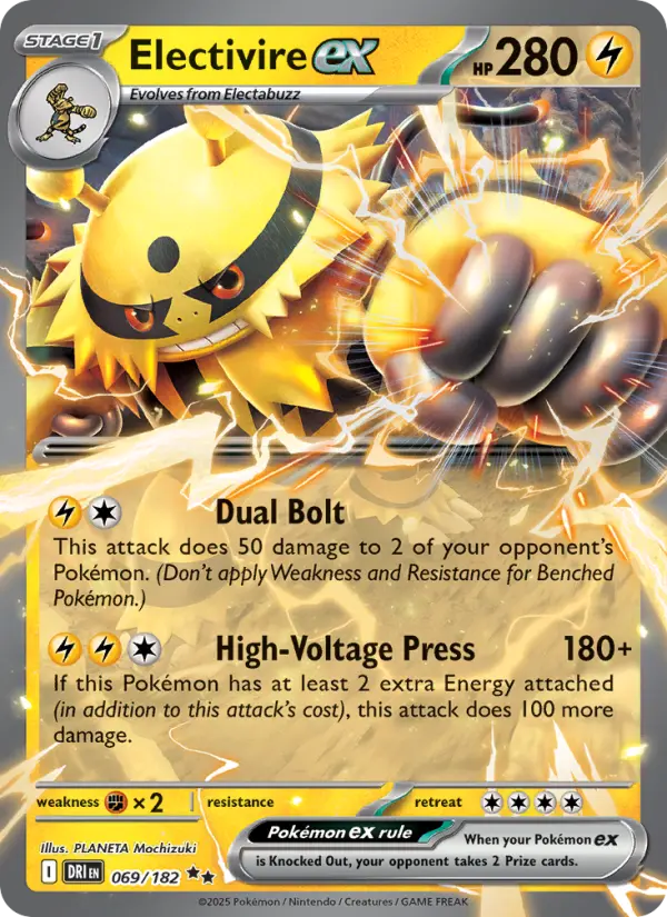 Electivire ex 69 — Destined Rivals 69, Holofoil finish