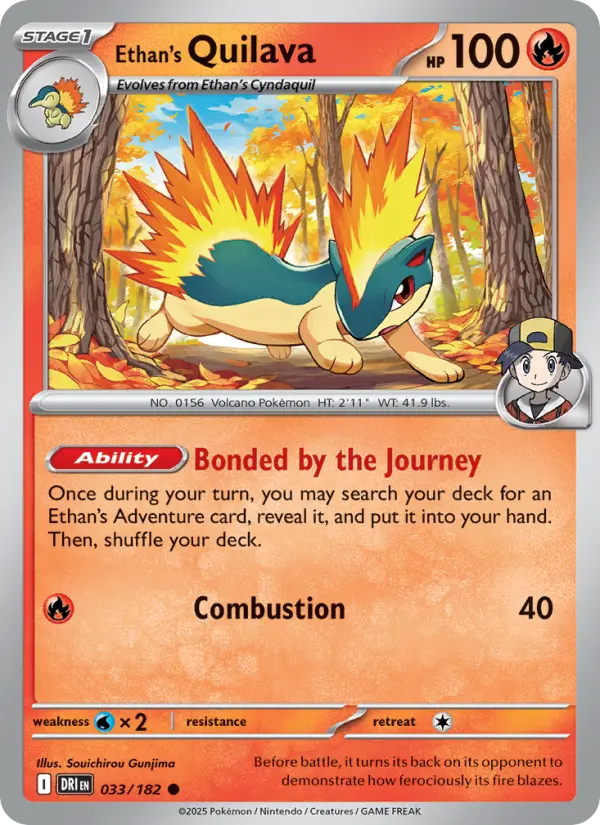 Ethan's Quilava 33 card from Destined Rivals