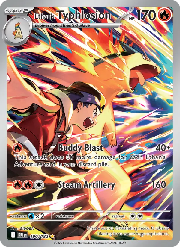 Ethan's Typhlosion 190 — Destined Rivals 190, Holofoil finish