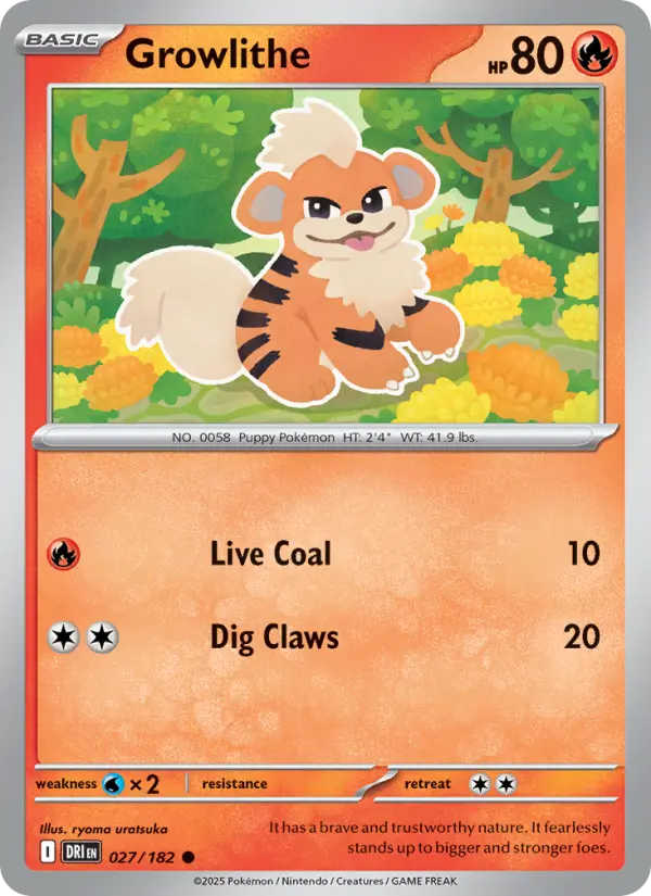 Growlithe 27 card from Destined Rivals