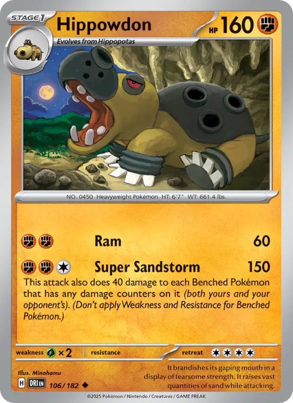 Hippowdon 106 card from Destined Rivals