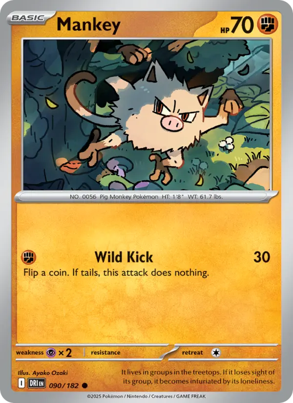 Mankey 90 card from Destined Rivals