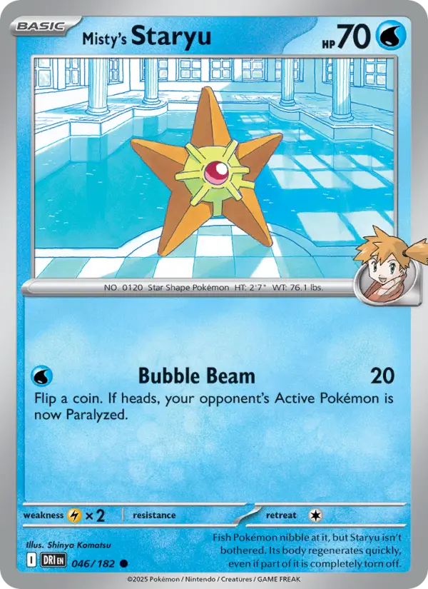 Misty's Staryu 46 card from Destined Rivals