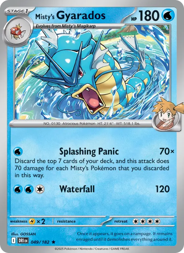 Misty's Gyarados 49 card from Destined Rivals
