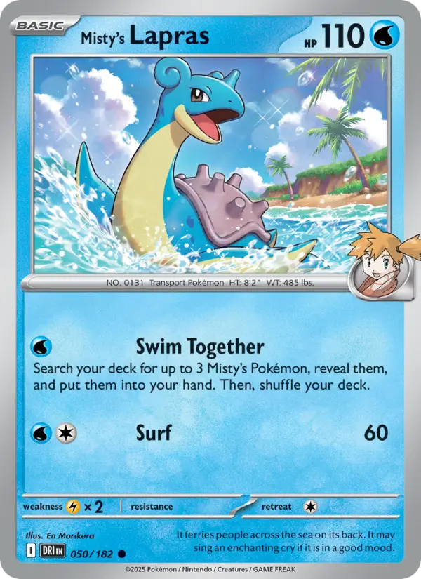 Misty's Lapras 50 card from Destined Rivals