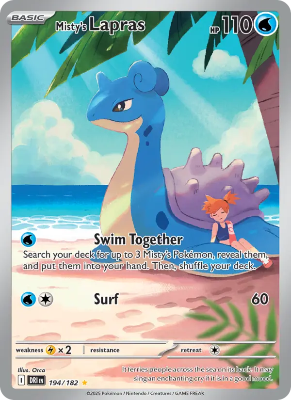 Misty's Lapras 194 — Destined Rivals 194, Holofoil finish