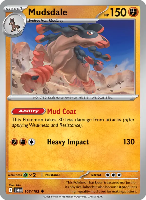 Mudsdale 108 card from Destined Rivals