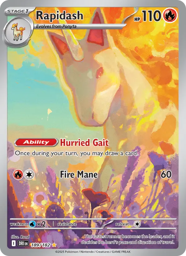 Rapidash 189 — Destined Rivals 189, Holofoil finish