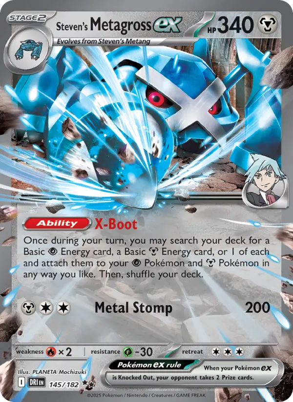 Steven's Metagross ex 145 card from Destined Rivals