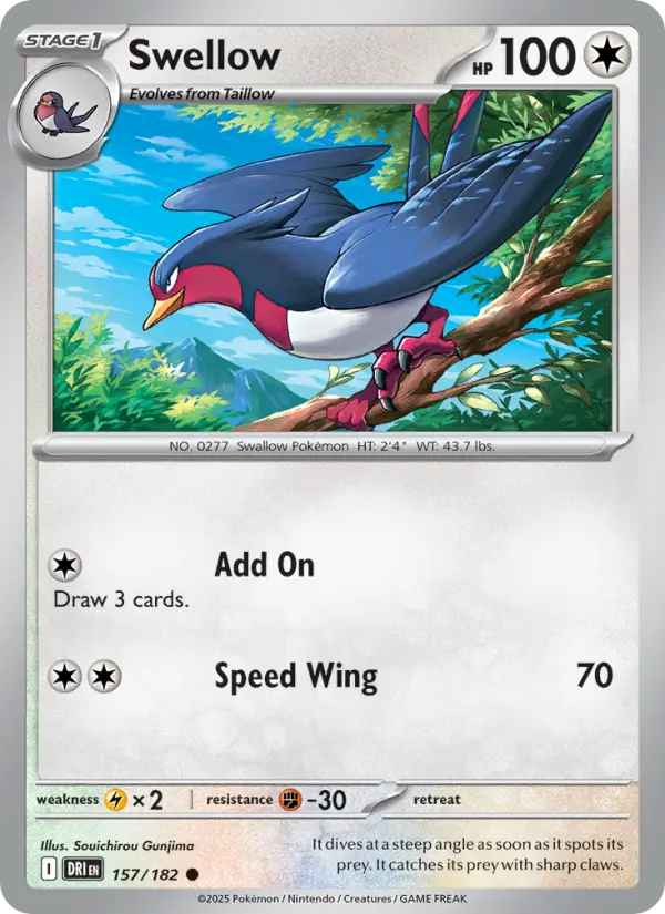 Swellow 157 — Destined Rivals 157, Normal finish