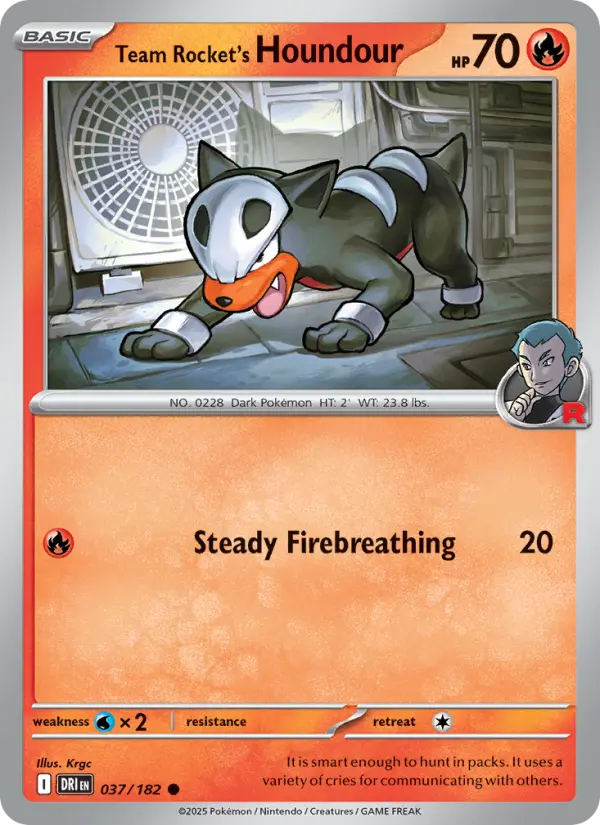 Team Rocket's Houndour 37 — Destined Rivals 37, Normal finish