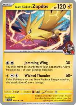 Team Rocket's Zapdos — Destined Rivals #70