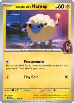 Team Rocket's Mareep — Destined Rivals #72