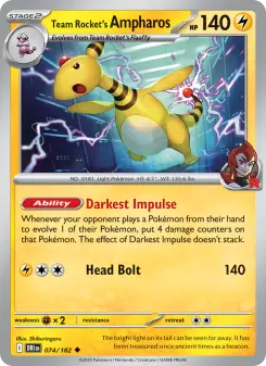 Team Rocket's Ampharos — Destined Rivals #74