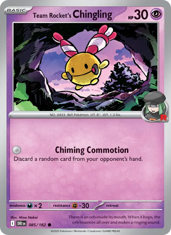 Team Rocket's Chingling 85 — Destined Rivals 85, Normal finish