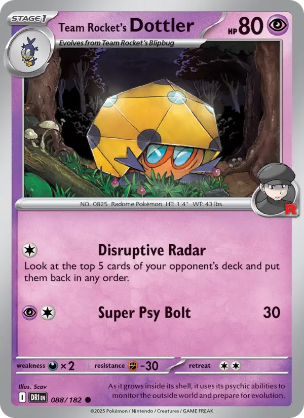 Team Rocket's Dottler 88 — Destined Rivals 88, Normal finish