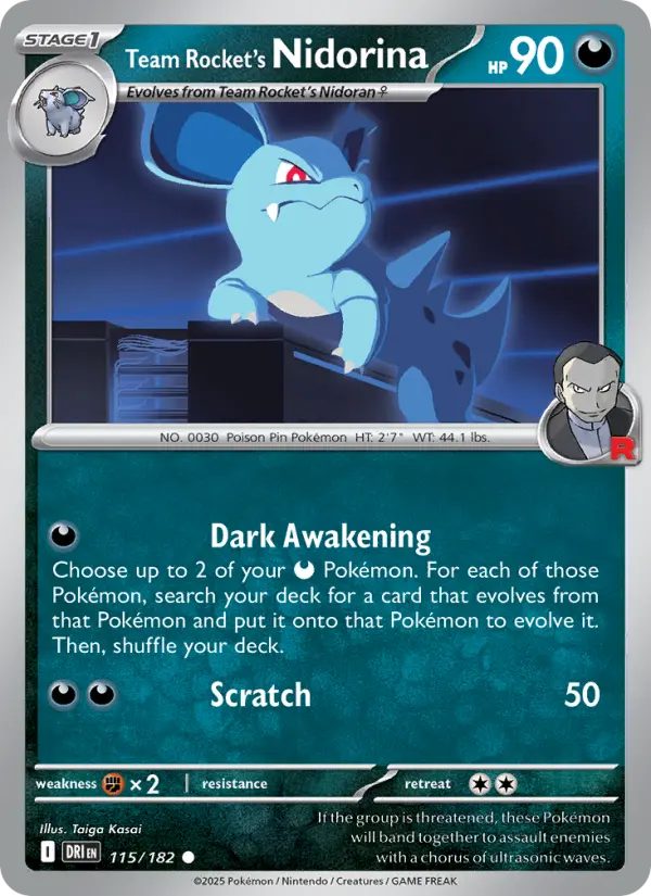 Team Rocket's Nidorina 115 — Destined Rivals 115, Normal finish