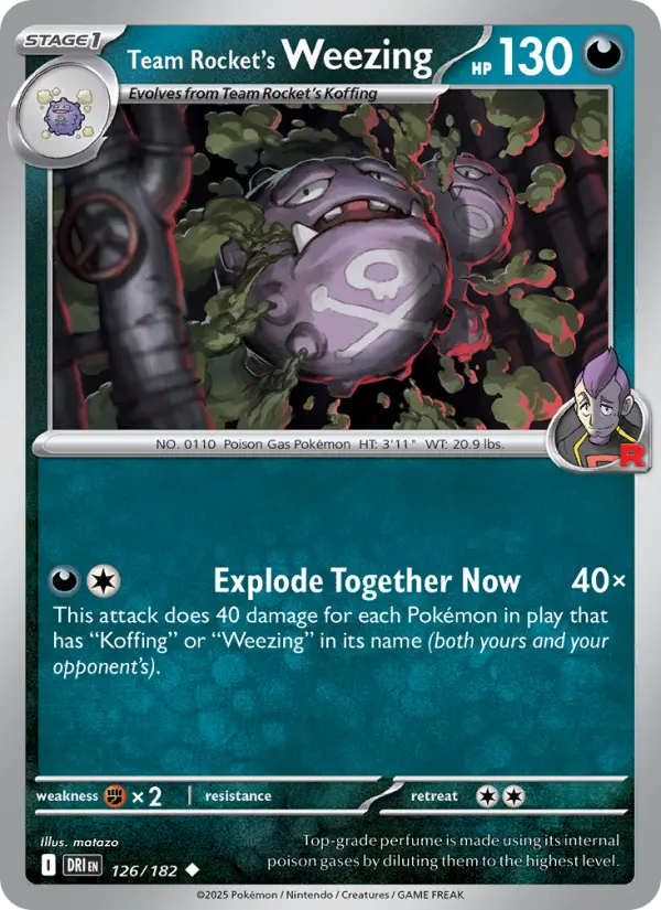 Team Rocket's Weezing 126 — Destined Rivals 126, Normal finish