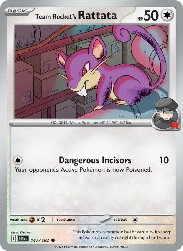 Team Rocket's Rattata 147 — Destined Rivals 147, Normal finish