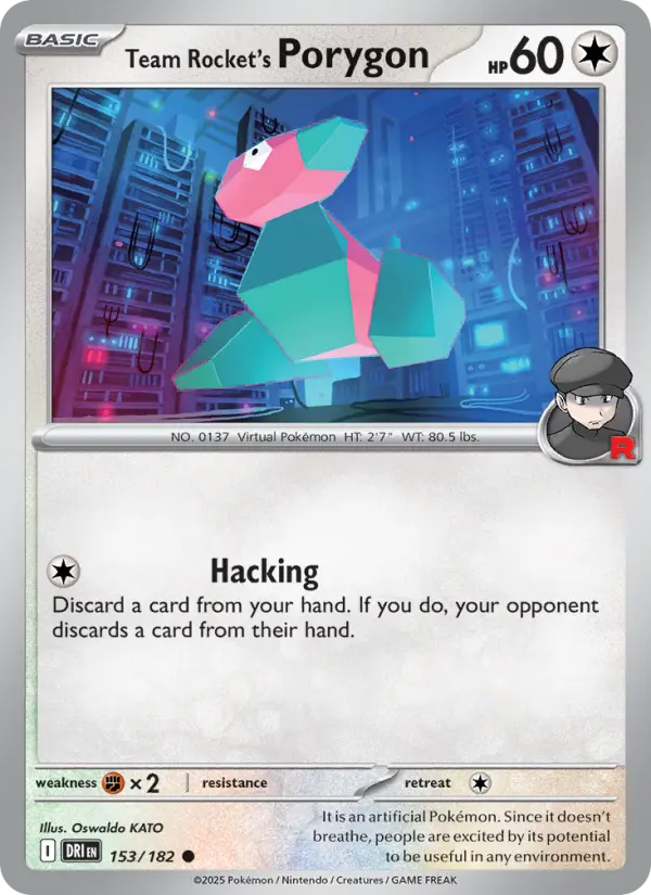 Team Rocket's Porygon 153 — Destined Rivals 153, Normal finish