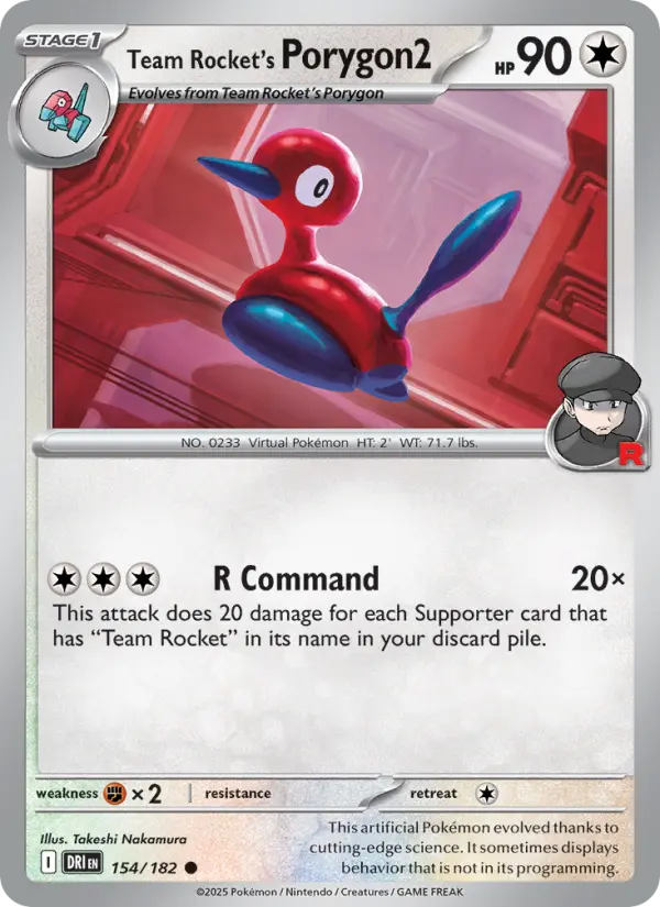 Team Rocket's Porygon2 154 — Destined Rivals 154, Normal finish