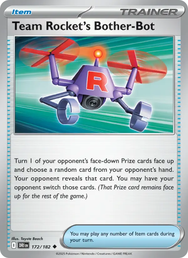 Team Rocket's Bother-Bot 172 card from Destined Rivals