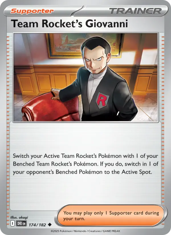 Team Rocket's Giovanni 174 — Destined Rivals 174, Normal finish