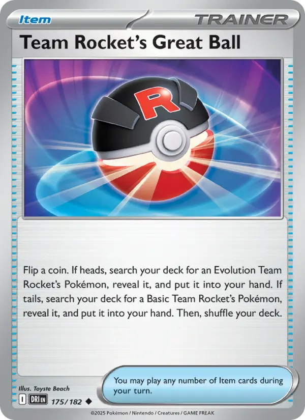 Team Rocket's Great Ball 175 — Destined Rivals 175, Normal finish