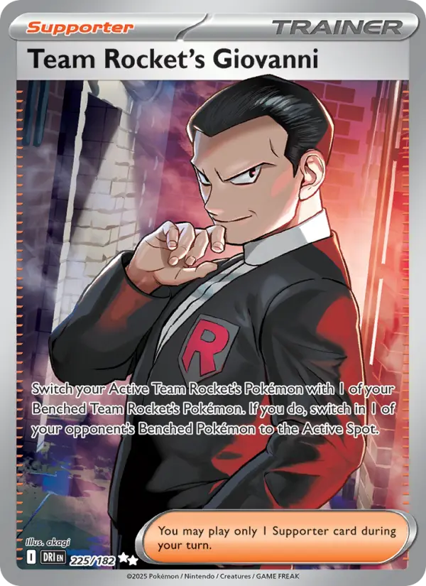 Team Rocket's Giovanni 225 — Destined Rivals 225, Holofoil finish