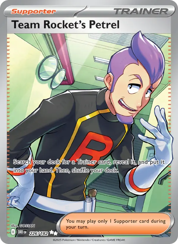Team Rocket's Petrel 226 card from Destined Rivals