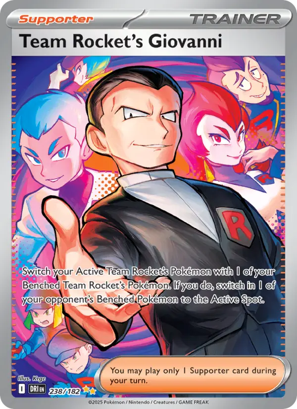 Team Rocket's Giovanni 238 — Destined Rivals 238, Holofoil finish