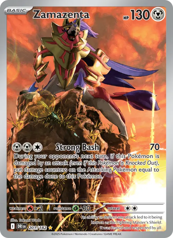 Zamazenta 201 card from Destined Rivals