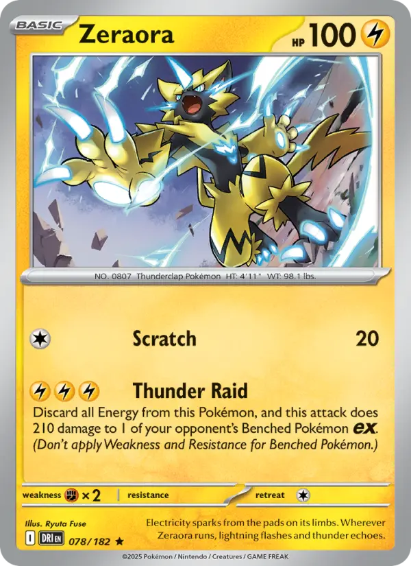 Zeraora 78 — Destined Rivals 78, Holofoil finish