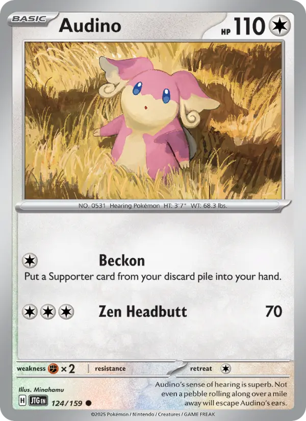 Audino 124 card from Journey Together