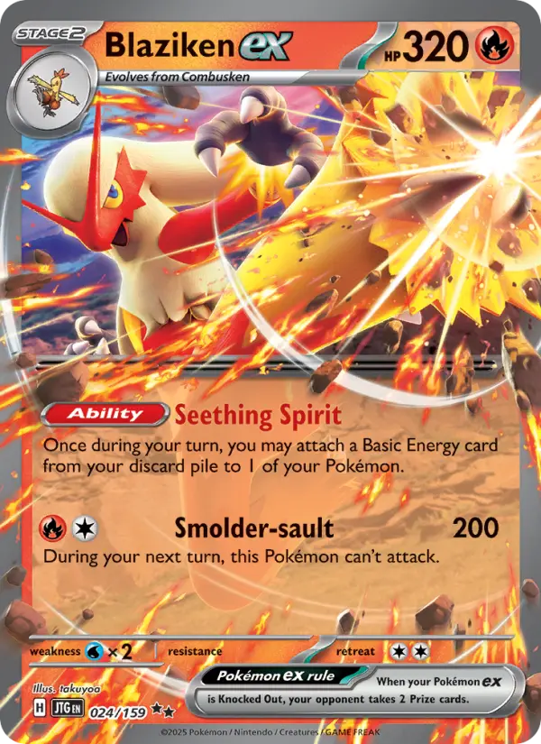 Blaziken ex 24 card from Journey Together