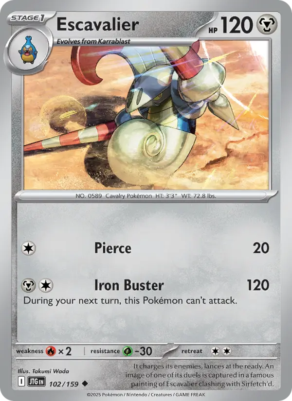 Escavalier 102 card from Journey Together