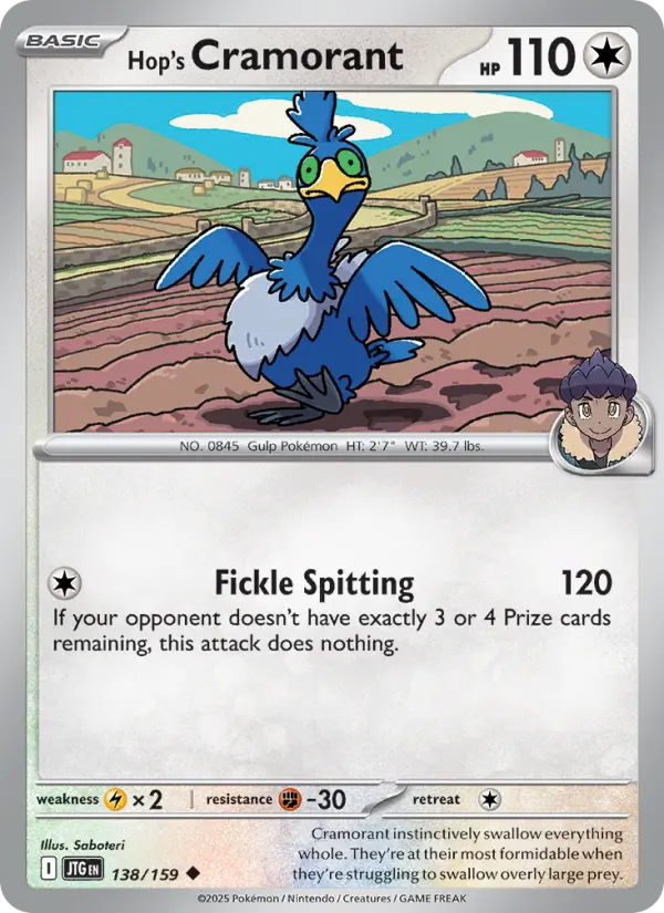 Hop's Cramorant 138 card from Journey Together