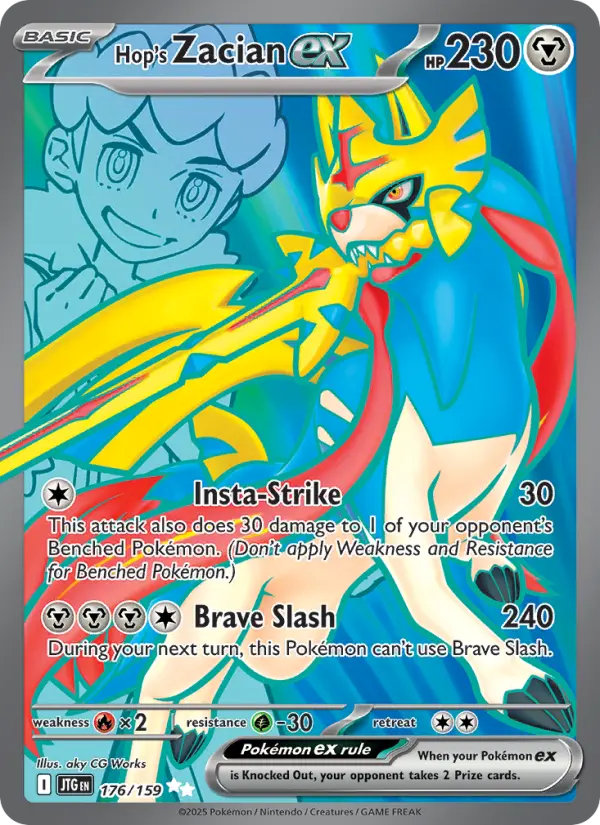 Hop's Zacian ex 176 card from Journey Together