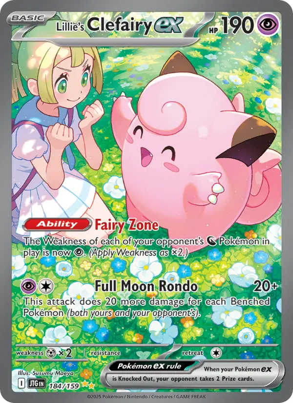 Lillie's Clefairy ex 184 — the most expensive Journey Together card