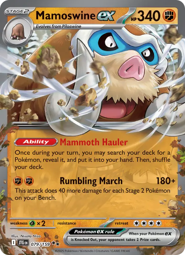 Mamoswine ex 79 — Journey Together 79, Holofoil finish