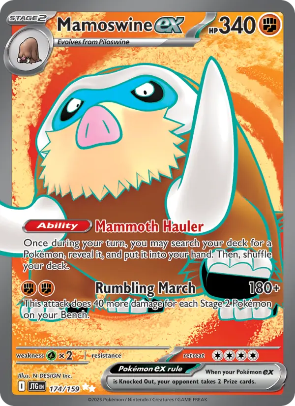 Mamoswine ex 174 card from Journey Together