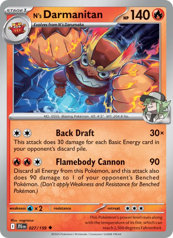 N's Darmanitan 27 card from Journey Together
