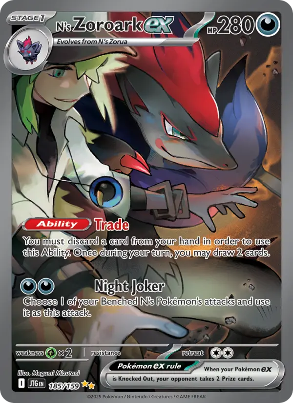 N's Zoroark ex 185 card from Journey Together
