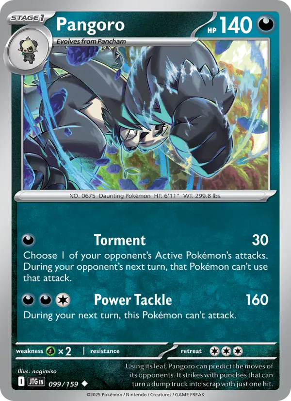 Pangoro 99 card from Journey Together