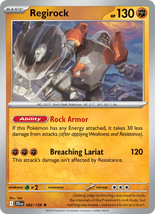 Regirock 82 card from Journey Together